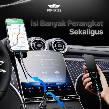 OTOHEROES Car Charger Mobil Fast Charging QC 3.0 Dual USB 3.1A 30W - DC-681 - Gambar 4