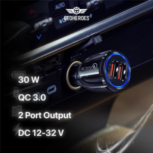 OTOHEROES Car Charger Mobil Fast Charging QC 3.0 Dual USB 3.1A 30W - DC-681