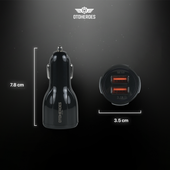 OTOHEROES Car Charger Mobil Fast Charging QC 3.0 Dual USB 3.1A 30W - DC-681 - Gambar 6