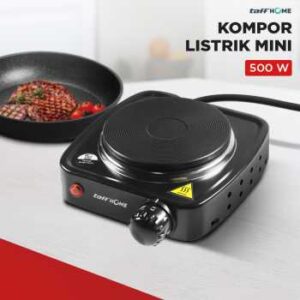 TaffHOME Kompor Listrik 1 Tungku Mini Portable Hot Plate 500W - H1-500-10