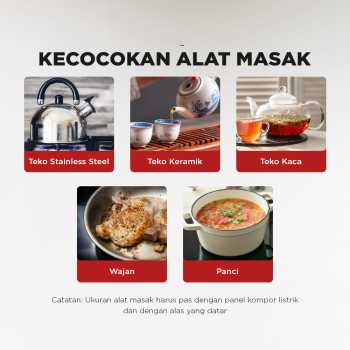 TaffHOME Kompor Listrik 1 Tungku Mini Portable Hot Plate 500W - H1-500-10 - Gambar 3