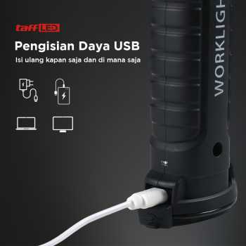 TaffLED Senter LED COB Flashlight Rechargeable 2000 Lumens - 175A - Gambar 4