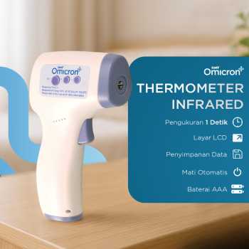 TaffOmicron Termometer Suhu Badan Digital Thermogun Infrared Memory - AD801