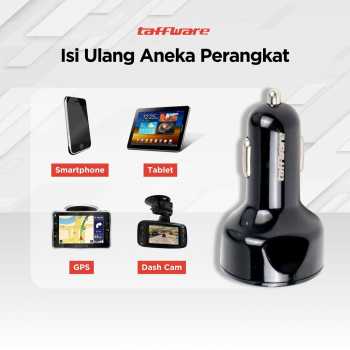 Taffware Car Charger Mobil Fast Charging QC 3.0 4 USB A Port 7A 35W - BK-358 - Gambar 4