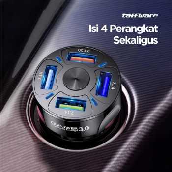 Taffware Car Charger Mobil Fast Charging QC 3.0 4 USB A Port 7A 35W - BK-358 - Gambar 5