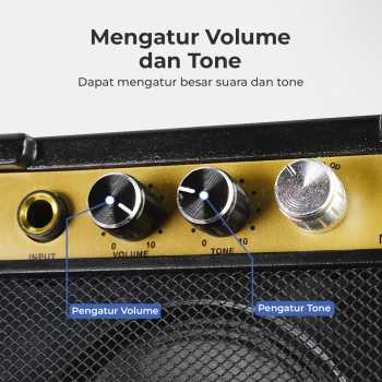 TS Portable Speaker Amplifier Mini Gitar Elektrik 3 Inch 5W - MA-5 - Gambar 2