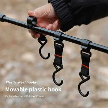 We Rak Gantung Meja Camping Foldable Hanging Aluminium Alloy - HG-15 - Gambar 4
