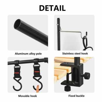 We Rak Gantung Meja Camping Foldable Hanging Aluminium Alloy - HG-15 - Gambar 5